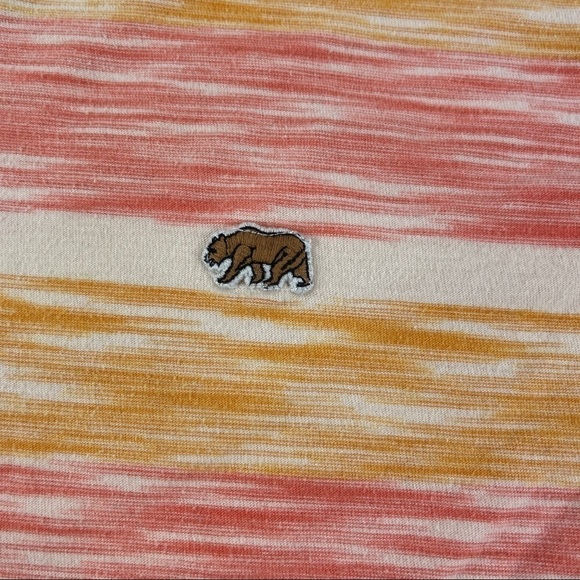 Lucky Brand Tshirt Girls Small Pink Orange Striped Short Sleeve Crew Neck - Picture 4 of 7